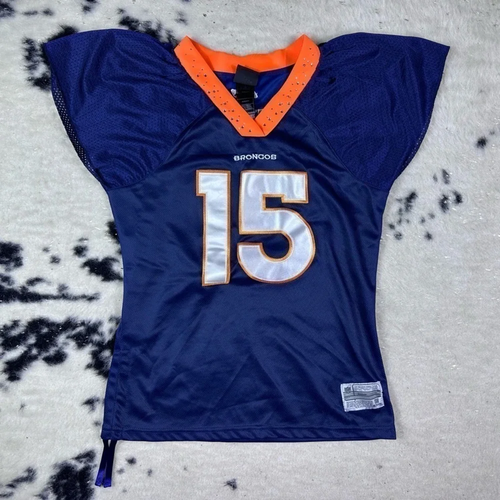 NFL Women’s Denver Broncos Tim Tebow rhinestone Jersey Size Large